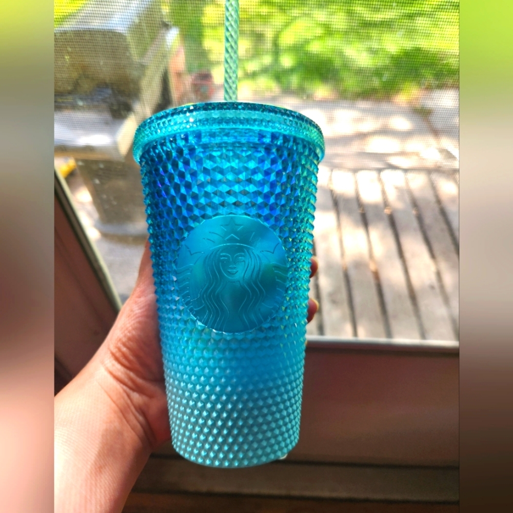 Starbucks 2023 Summer Bling Ombre Blue Grande 16 Oz Tumbler